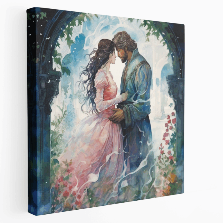 Leinwandbild Aquarell Ewige Liebe