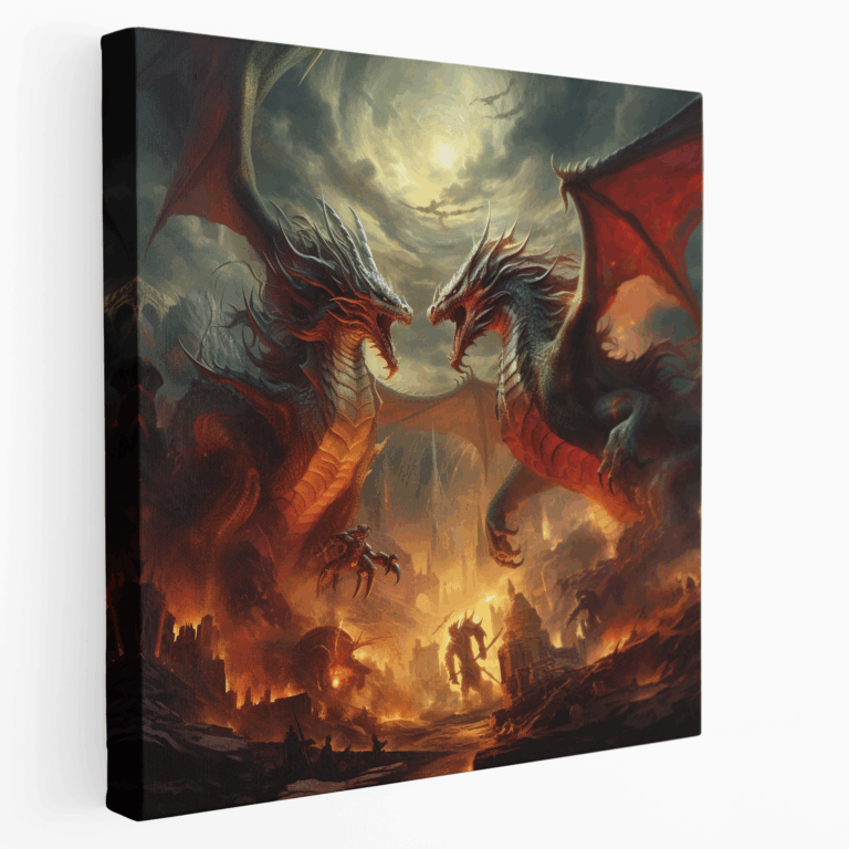 Drachenbegegnung Leinwandbild