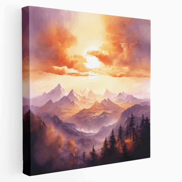 Leinwandbild Ätherischer Sonnenuntergang