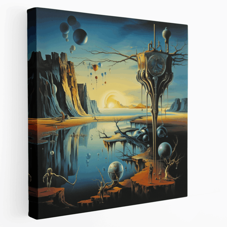 Schmelzende Zeit Mythos Leinwandbild