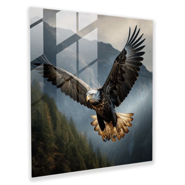Majestätische Glasbilder - Realistische Tierfotografie für die Wand - Inspirierende Wohnraumgestaltung - Wanddekoration