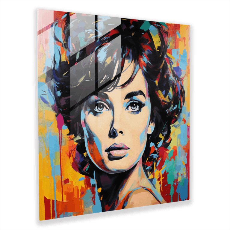 Ikonischer Glanz in Glasbildern zeitgenössischer Pop-Art-Malerei