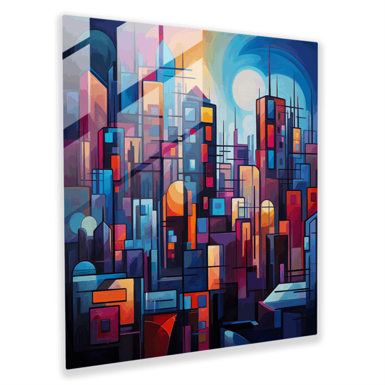 Kunstvolles Glasbild Fragmentierte Ansichten