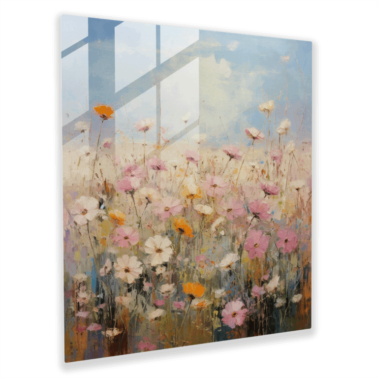 Glasbild Serene Meadows - Dekoration für Zuhause