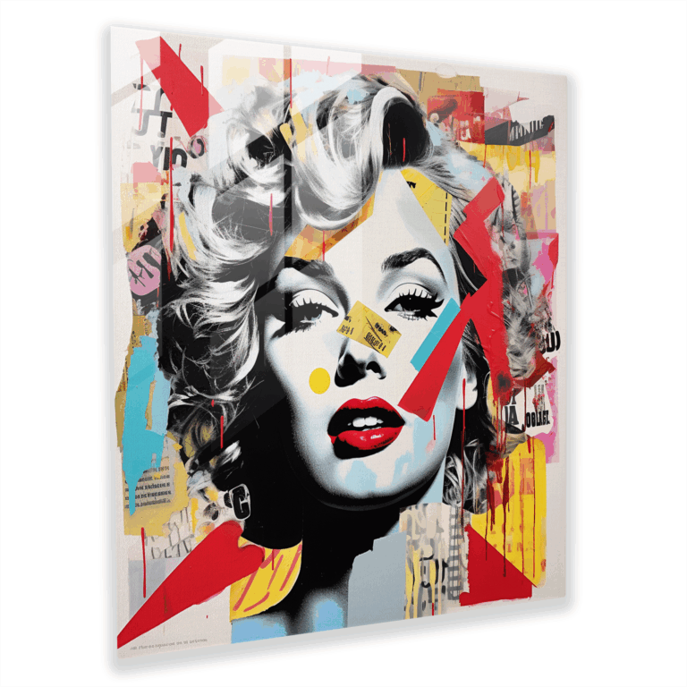 Glasbild Pop Art Icons