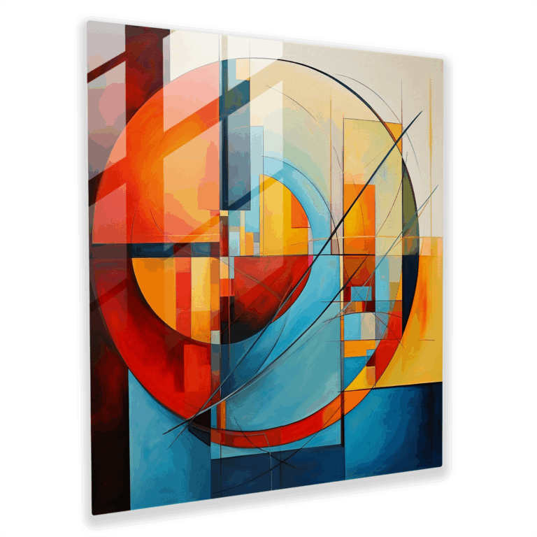 Geometrisches Glasbild Fusion