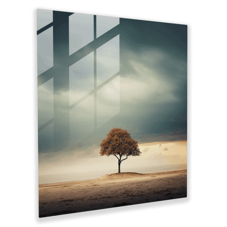 Glasbild Skyline - Minimalistische Eleganz