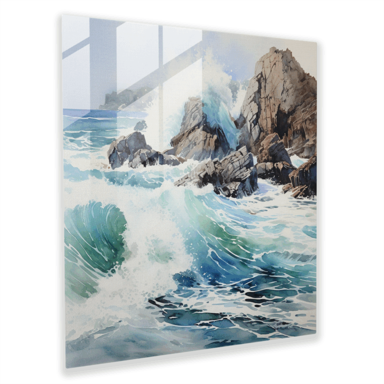 Glasbilder - Küstenlandschaft Glas Wandkunst