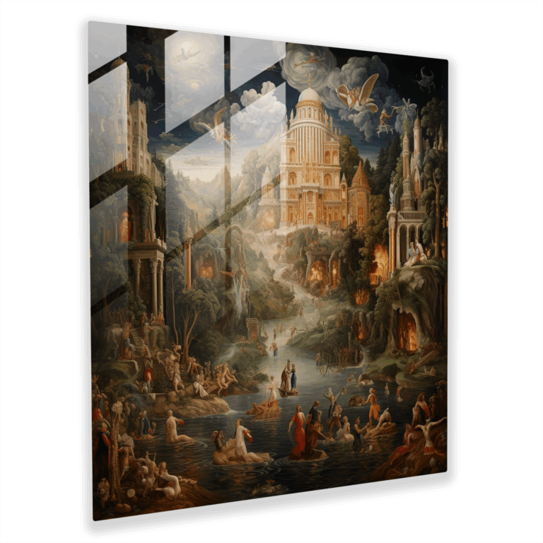 Glasbild Renaissance Opulenz