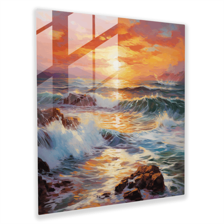 Die Küstenschönheit Glasbild - Meereslandschaft Glas Wandkunst