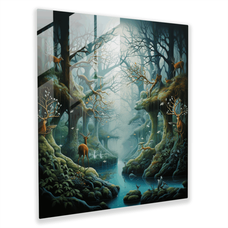 Das Mystische Traumglasbild - Surreales Glas Wandkunst