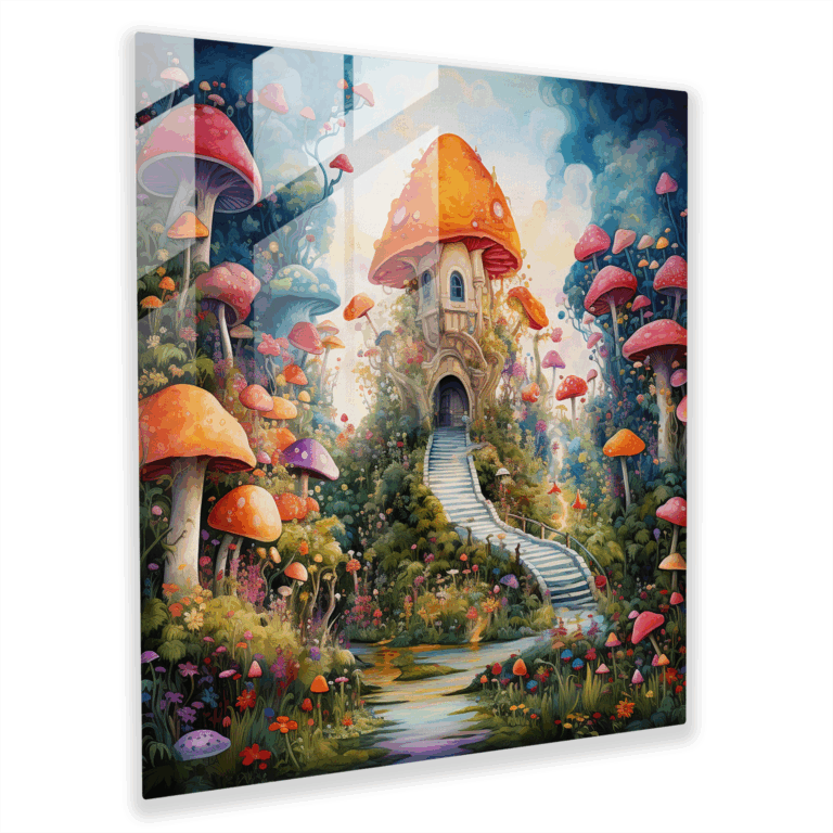 Mystische Pastell-Glasbilder - Verspielte Glaswandkunst für die Heimdekoration