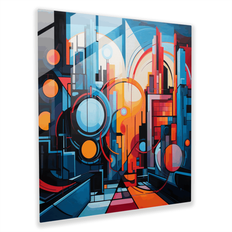 Glasbild Graffiti Metropole – Urbane Kunstwerke