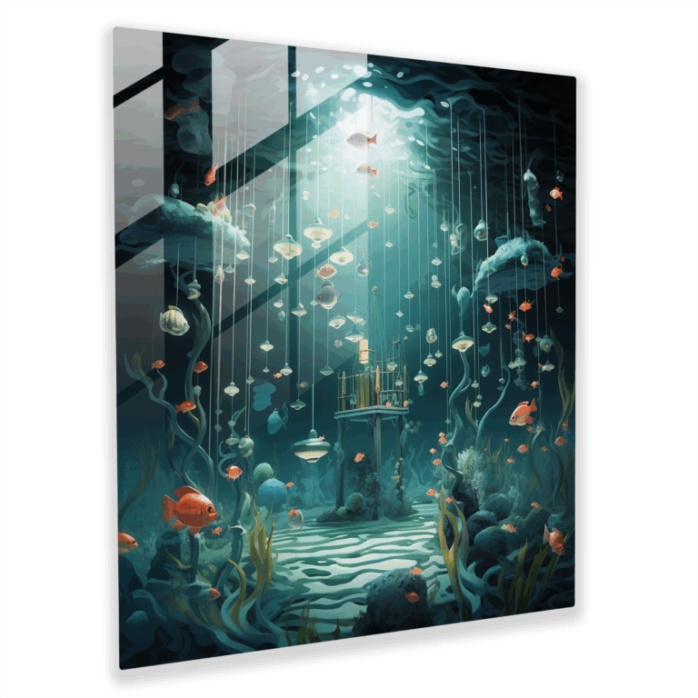 Glasbild Oceanic Dreams: Surreale Meereslandschaften
