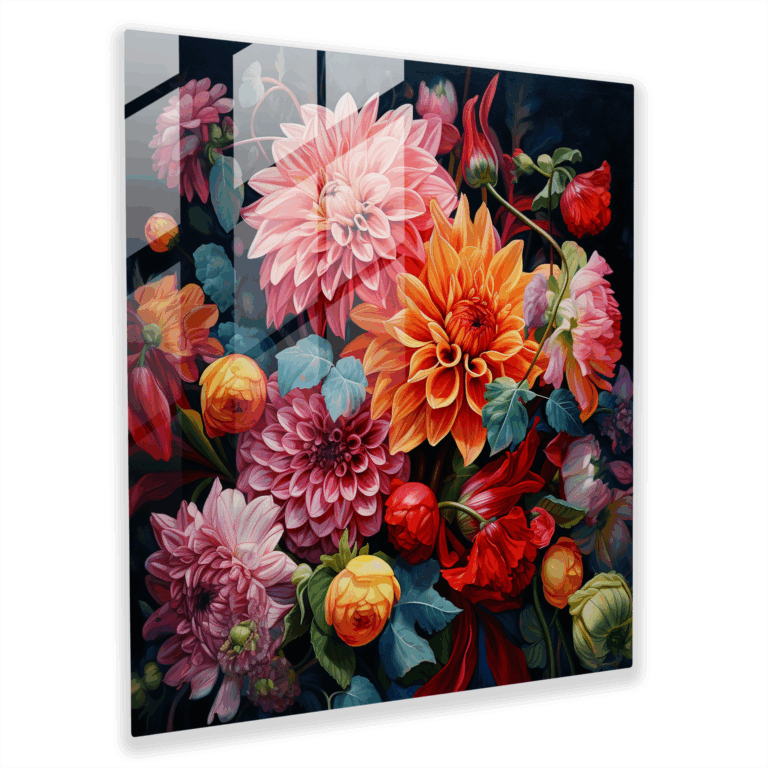 Glasbild Botanische Eleganz