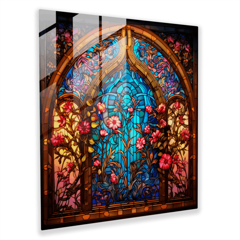 Glasbild Opulentes Buntglas - Wohnkultur