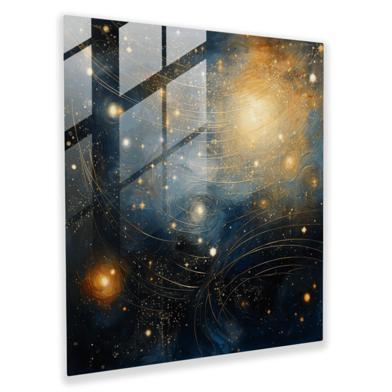 Glasbild Himmlischer Sternenhimmel - Wanddekoration