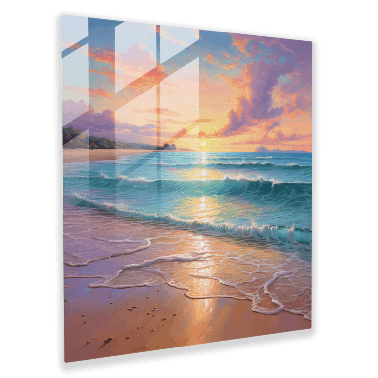 Verzaubertes Glasbild - Küstentraum - Wohnraumdekoration