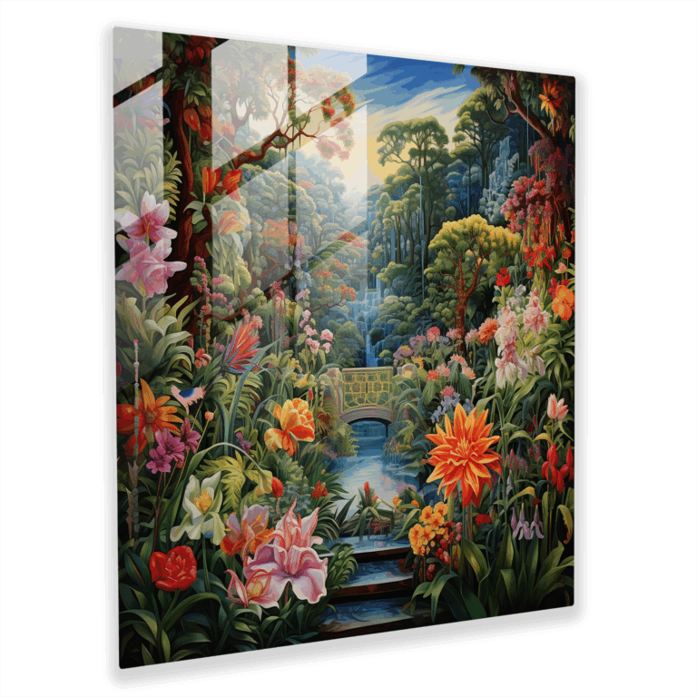 Verzauberter Botanischer Glasdruck