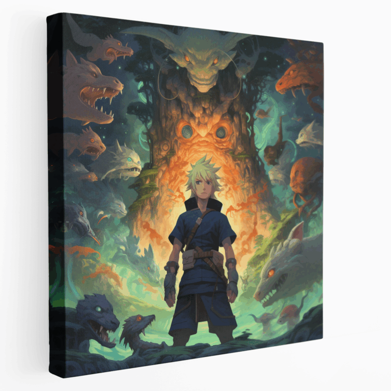 Mystischer Wald Naruto Fantasie Leinwandbild