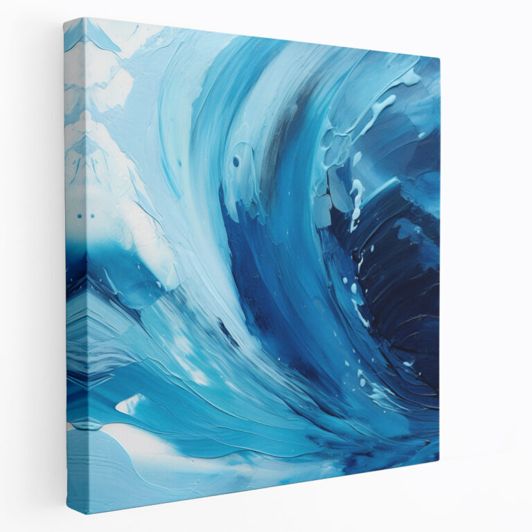 Navy Blue Abstraktes Leinwandbild - Zuhause Dekoration Leinwand Abstrakt