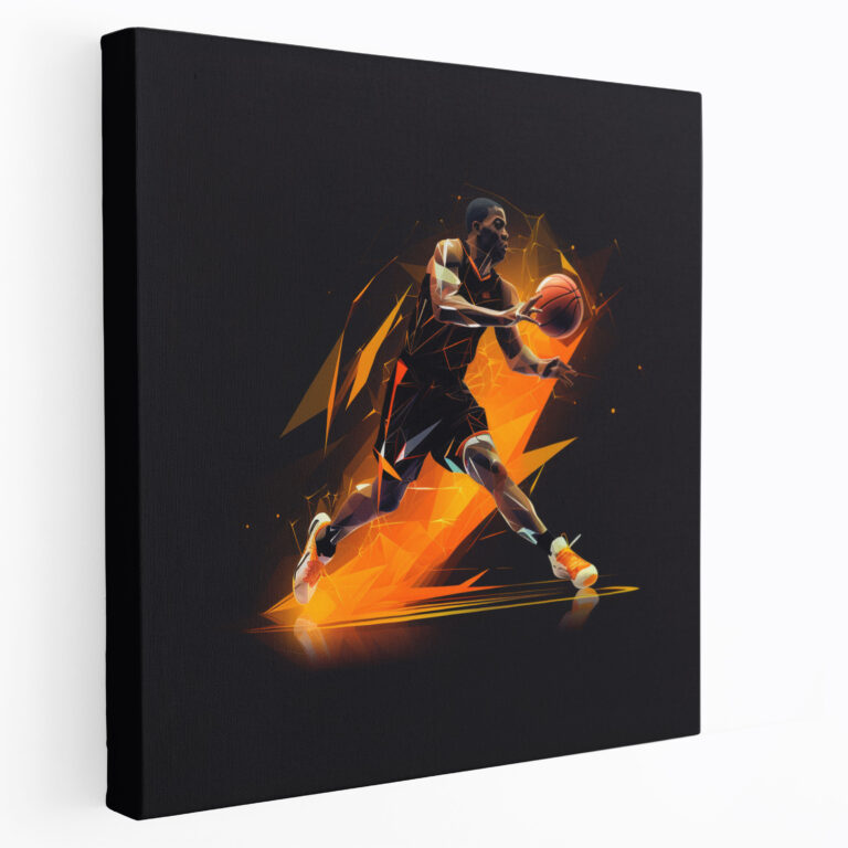 NBA Leinwandbild - Minimalistischer Basketballspieler - Moderne NBA