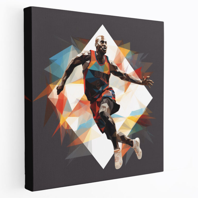 NBA Wandkunst - Michael Jordan Ikonische Pose - Zuhause Dekoration Leinwand