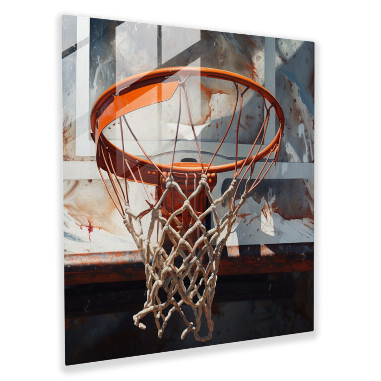 NBA Glasbild in fotorealistischem Stil - Moderne Kunst Glasdesign