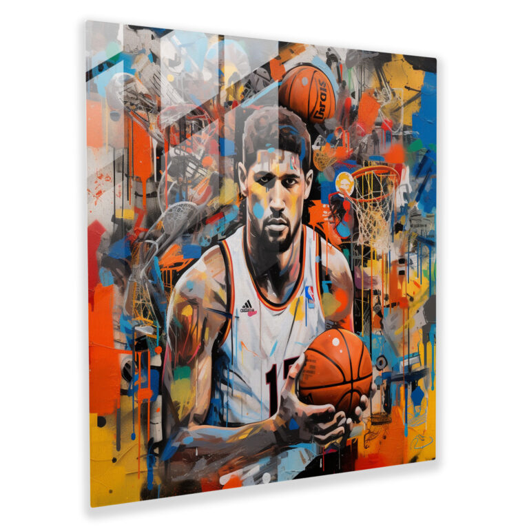 NBA Graffiti Glasbild - Basketball Street Art Glasbild
