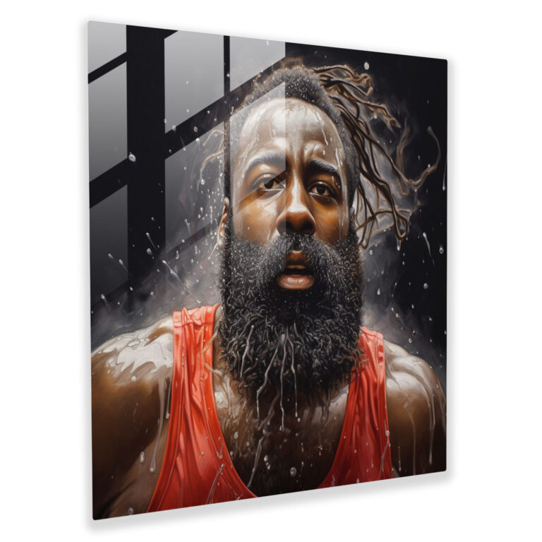 NBA Fotorealistisches Glasbild - Moderne Kunst Glasbild Wohnkultur
