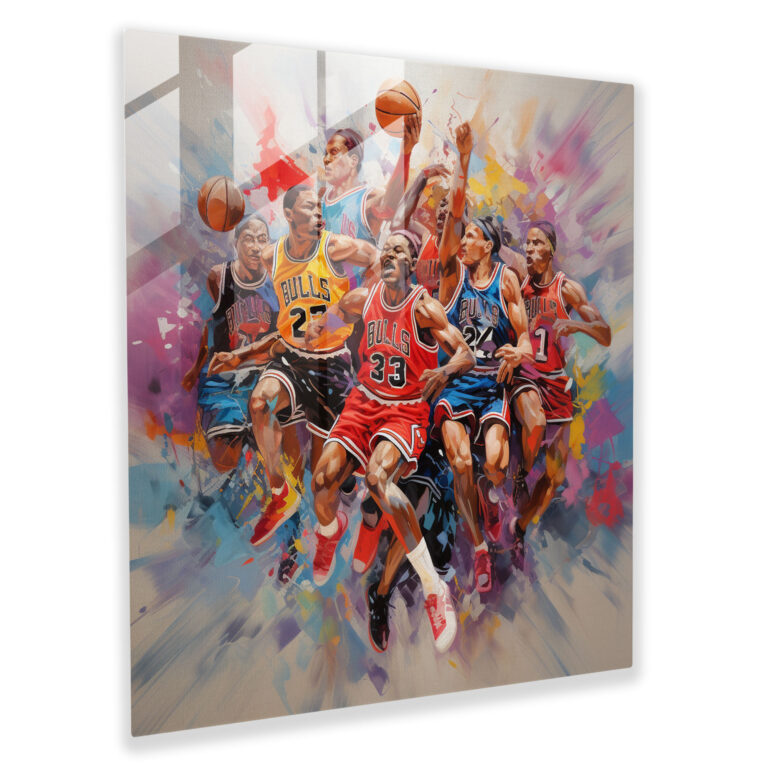 NBA Legenden Gruppenporträt Glasbild - NBA Wohnkultur Wanddekoration