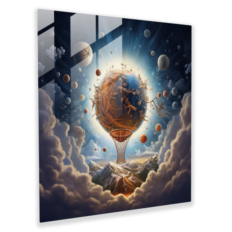 NBA Celestial Glasbild - NBA Glasbild Wanddekoration Wohnkultur