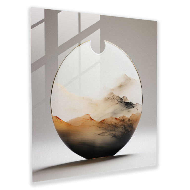 Glasbild Neutral - Minimalistische Landschaft - Wanddekoration - Ruhe und Gelassenheit
