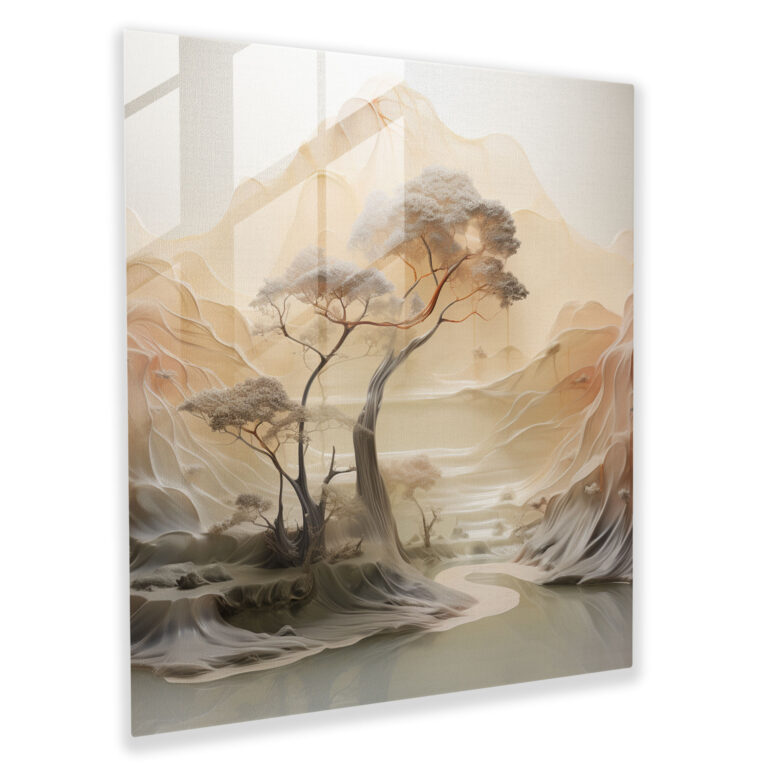 Neutral Glasbild - Traumhafter Surrealismus - Neutral Glasbild Sanfte Farben Glasbild