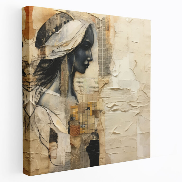 Leinwandbild Neutraler Mixed Media - Neutral Leinwand Texturen Vielfalt