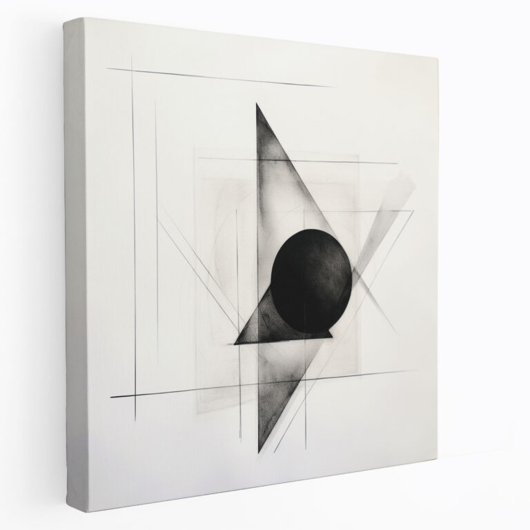 Neutraler Kohle-Skizzen-Wandkunst - Neutral Wandkunst minimalistische Zeichnung Formen