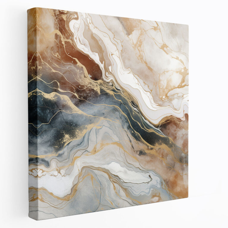 Neutrales Marmor Leinwandbild - Neutral Wandkunst Abstraktes Marmor Muster