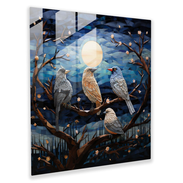 Nighthawks Glasbild - Moderne Kunst Leinwandbild