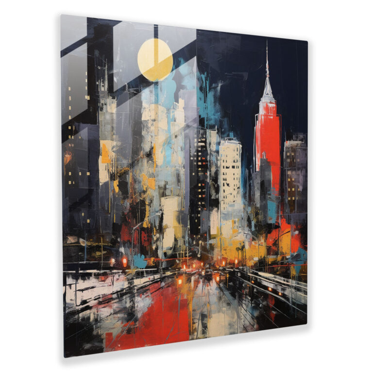 Nighthawks Glasbild - Nighthawks Wohndekoration Glas Kunst Wanddekoration