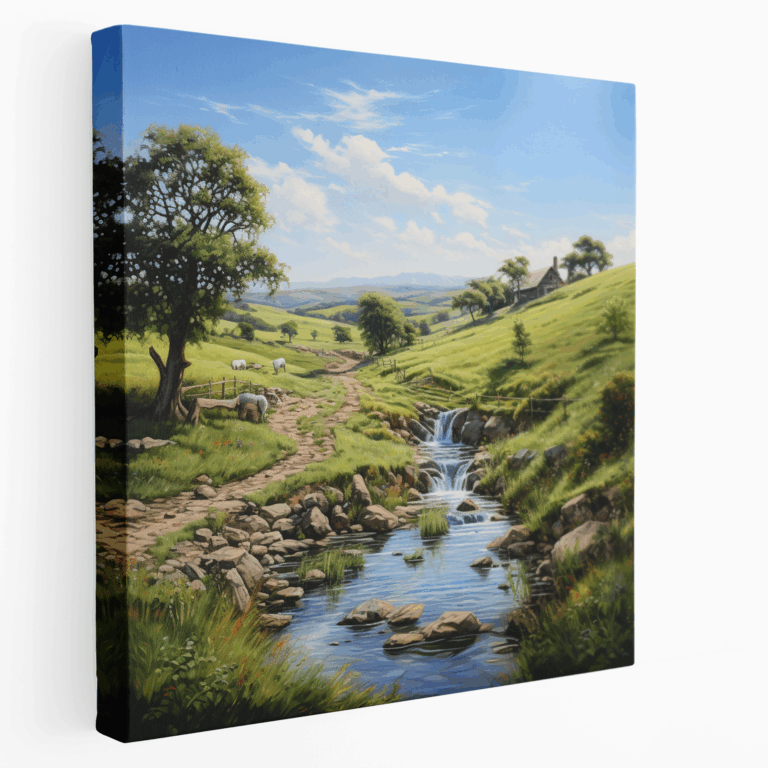Leinwandbild Ruhige Weiden