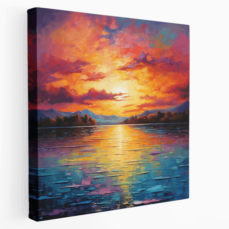 Leinwandbild Sonnenuntergang Ruhe