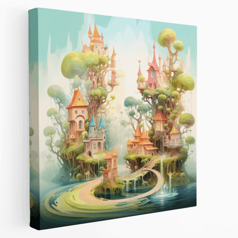 Leinwandbild Verzauberter surrealer Wald