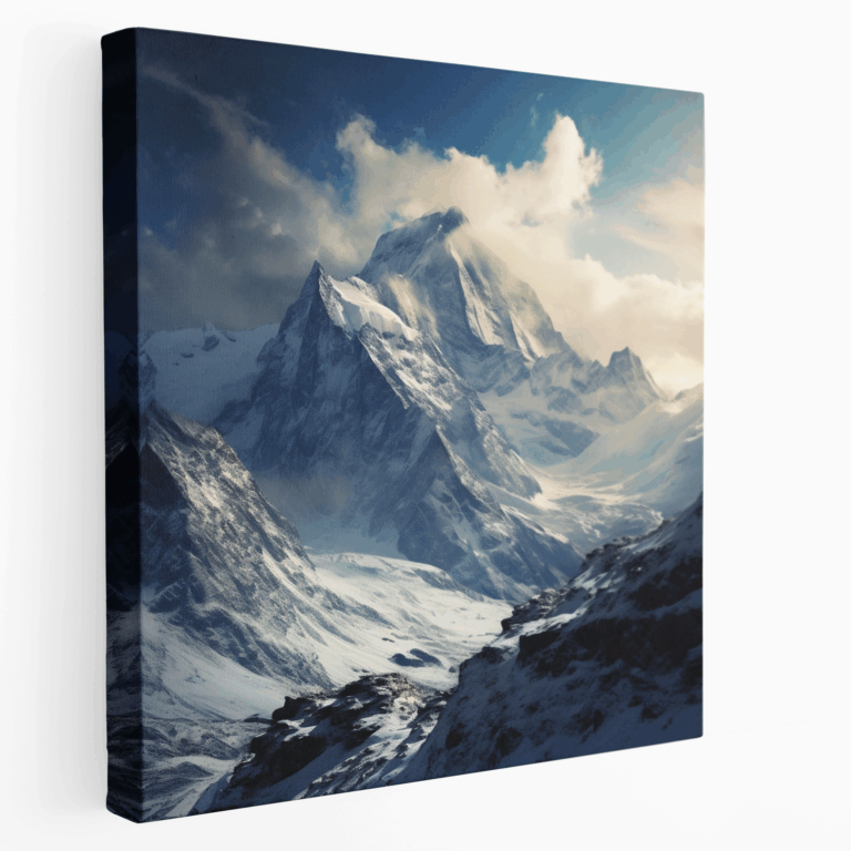 Schneebedeckte Gipfel Leinwandbild