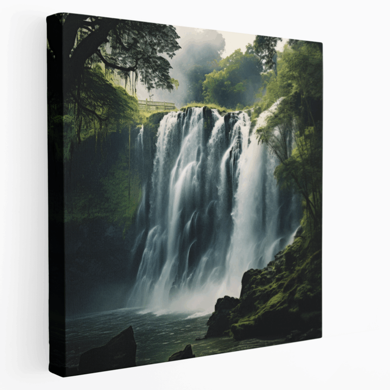 Verzauberter Kaskaden Leinwandbild