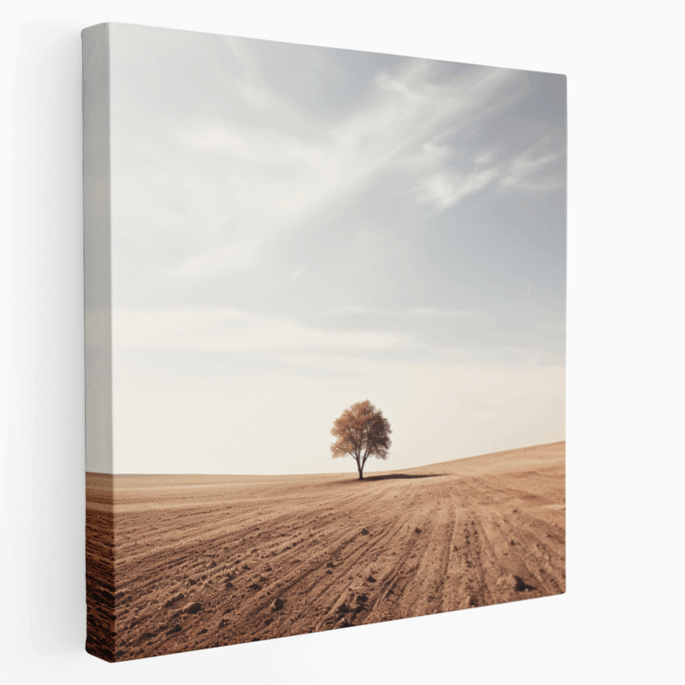 Minimalistisches Leinwandbild Einsamer Baum