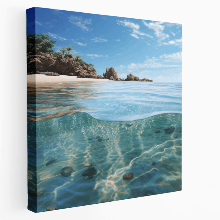 Photorealistisches Leinwandbild Türkises Wasser