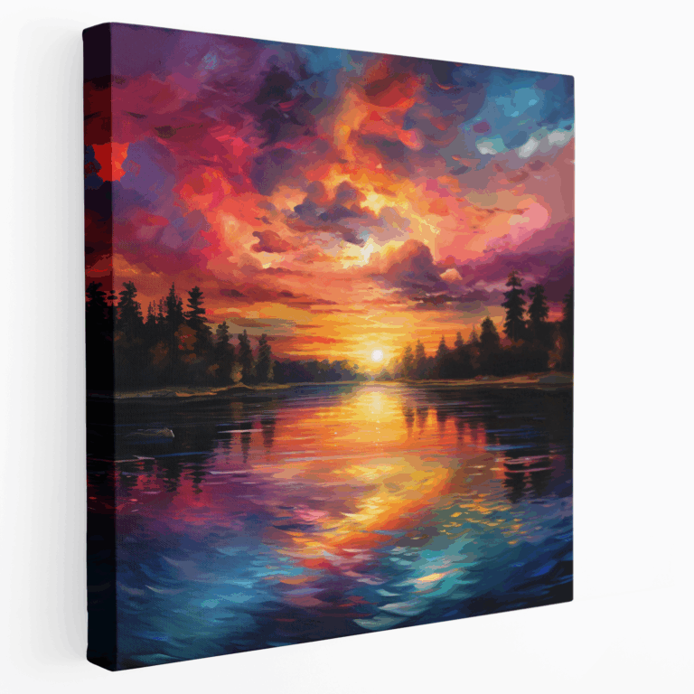 Leinwandbild Sonnenuntergangs-Reflexionen