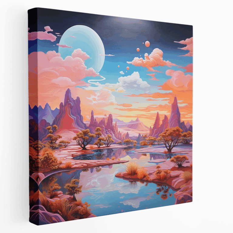 Traumhaftes Wüsten-Leinwandbild
