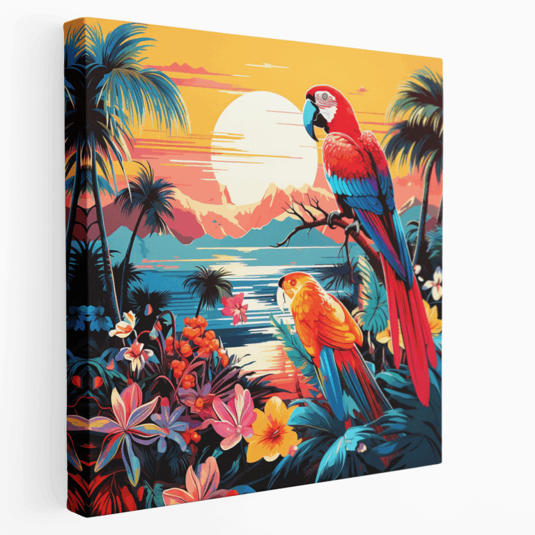 Tropisches Paradies Pop-Art Leinwandbild