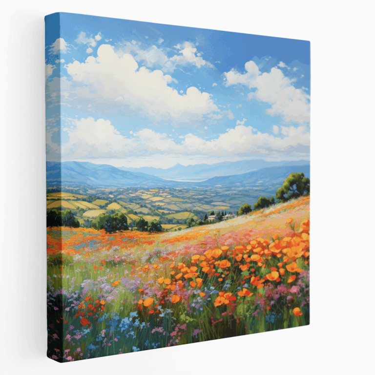 Leinwandbild impressionistische Hügellandschaften